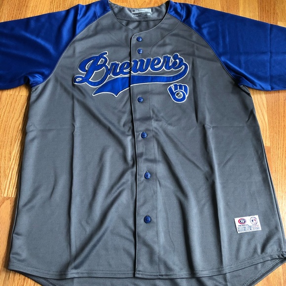 New MLB Brewers Jersey Baseball True Fan series size XL - Picture 1 of 4